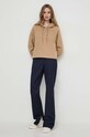 BOSS hanorac de bumbac 50516123 bej SS24