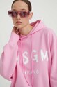 MSGM bluza bawełniana różowy 2000MDM515.200000