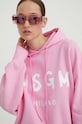 MSGM bluza bawełniana różowy 2000MDM515.200000