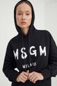 MSGM bluza bawełniana czarny 2000MDM515.200000
