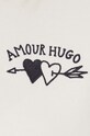 Бавовняна кофта HUGO 50513168 бежевий