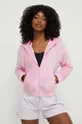 rózsaszín HUGO kapucnis pulcsi otthoni viseletre Női