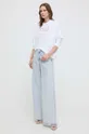 Βαμβακερή μπλούζα Versace Jeans Couture λευκό