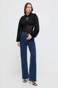 Versace Jeans Couture felső 76HAI301.F0010 fekete SS24
