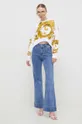 Versace Jeans Couture bluza bawełniana beżowy