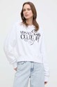 Бавовняна кофта Versace Jeans Couture з капюшоном білий 76HAIG00.CF01G