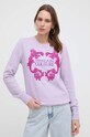Versace Jeans Couture hanorac de bumbac 76HAIG02.CF01G violet SS24
