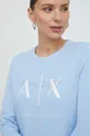 μπλε Βαμβακερή μπλούζα Armani Exchange