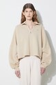 Хлопковая кофта adidas Originals бежевый IR6013