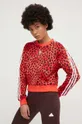 czerwony adidas Originals bluza bawełniana Damski