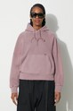 Carhartt WIP cotton sweatshirt Hooded Taos Sweat cotton pink I032920.1XFGD