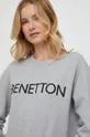 sivá Bavlnená mikina United Colors of Benetton