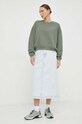 American Vintage felpa IZU03AE24 verde SS24