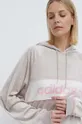 бежевый Кофта из велюра adidas Originals