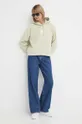 Bombažen pulover Calvin Klein Jeans zelena