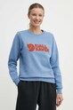 Fjallraven bluza bawełniana Fjällräven Logo Sweater niebieski F84143.543.243