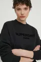 črna Bombažen pulover Superdry Ženski