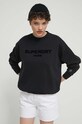 Superdry hanorac de bumbac negru W2012070A.02A