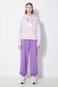 Puma sweatshirt CLASSICS Shiny Logo Hoodie 625595 violet SS24