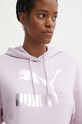 Суичър Puma CLASSICS Shiny Logo Hoodie виолетов 625595