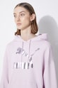 Puma sweatshirt CLASSICS Shiny Logo Hoodie 625595 violet