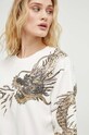 AllSaints bluza bawełniana Dragon beżowy WM214Z