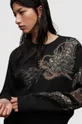 Bombažen pulover AllSaints Dragon črna