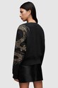 AllSaints hanorac de bumbac Dragon negru WM214Z