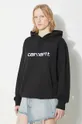 Μπλούζα Carhartt WIP Hooded Carhartt Sweatshirt μαύρο I033648.0D2XX