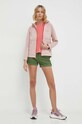Športová mikina Jack Wolfskin Fernweh Hooded JKT 1711501 ružová SS24