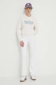 Bavlněná mikina Tommy Jeans DW0DW17786 béžová SS24