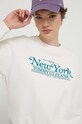 Βαμβακερή μπλούζα Tommy Jeans μπεζ DW0DW17786