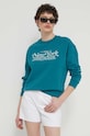 Tommy Jeans bluza bawełniana DW0DW17786 turkusowy SS24