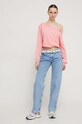 Tommy Jeans bluza DW0DW17956 różowy AW24