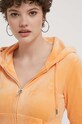 Juicy Couture bluza welurowa pomarańczowy JCAP176.610