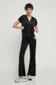 Βελούδινη μπλούζα Juicy Couture μαύρο