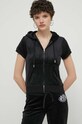 Juicy Couture bluza welurowa czarny JCBAS223810.101