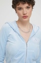 Velurová mikina Juicy Couture modrá JCBAS223813.134