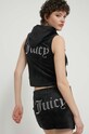 Odzież Juicy Couture kamizelka welurowa JCWGL23308.101 czarny