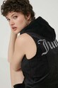 Juicy Couture kamizelka welurowa czarny JCWGL23308.101