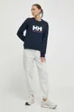 Хлопковая кофта Helly Hansen тёмно-синий