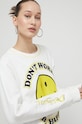 Desigual bluza bawełniana x Smiley biały 24SWSK58