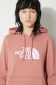 The North Face bluza bawełniana W Drew Peak Pullover Hoodie NF0A55ECNXQ1 pomarańczowy