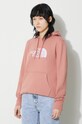Памучен суичър The North Face W Drew Peak Pullover Hoodie розов NF0A55ECNXQ1