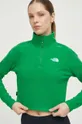 zielony The North Face bluza sportowa 100 Glacier Cropped