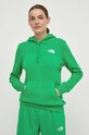 The North Face felpa in cotone verde NF0A7X2TPO81