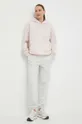 Βαμβακερή μπλούζα New Balance ροζ