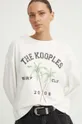 μπεζ Βαμβακερή μπλούζα The Kooples