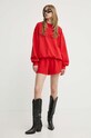 Rotate bluza bawełniana 1127551292 czerwony SS24