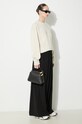 JW Anderson felpa in cotone Logo Embroidery Sweatshirt JW0165.PG0861.132 beige SS24
